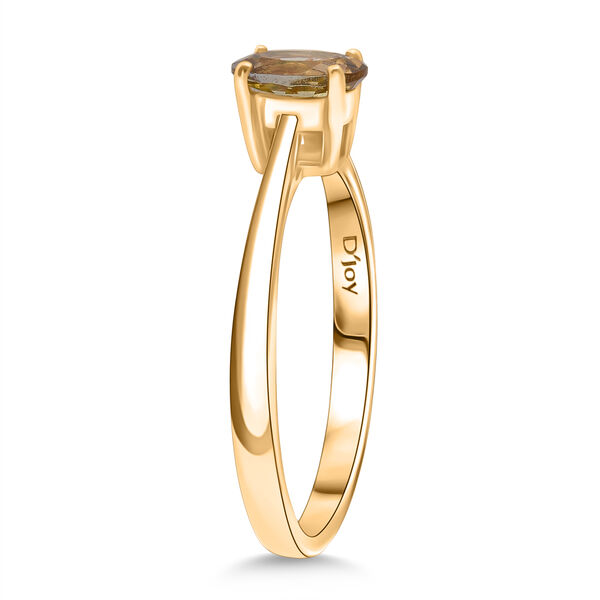 D'Joy Nat&uuml;rlicher goldener Tansanit Ring 925 Silber vergoldet (Gr&ouml;&szlig;e 17.00) ca. 0,63 ct image number 4