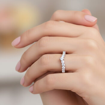 D'Joy Moissanit Ring, 925 Silber rhodiniert - 0,68 ct.