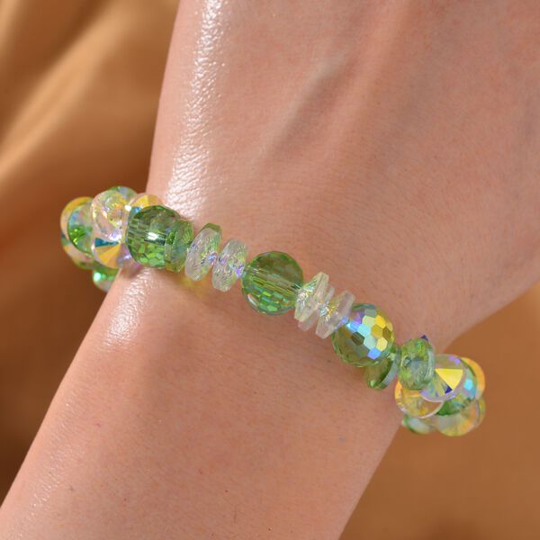 Kristall, Mehrfarbiger Kristall Armband ca. Flexibles cm Std Gelb image number 2