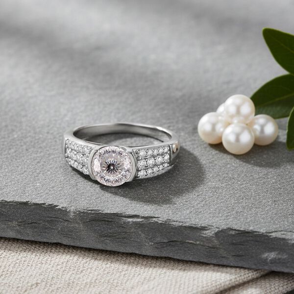 Moissanit Ring mit Schild-Schliff - 1,71 ct. image number 2