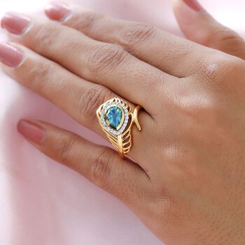 Pfau Triplett Quarz und Zirkon-Ring - 1,53 ct.