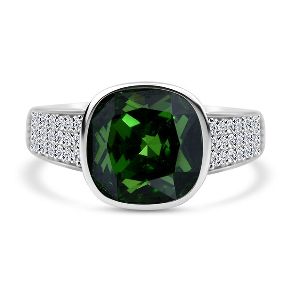 LUSTRO STELLA grüner und weißer Zirkonia-Ring - 9,03 ct. image number 0