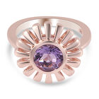 Rosa Amethyst-Ring, 925 Silber Roségold (Größe 16.00) ca. 1.19 ct