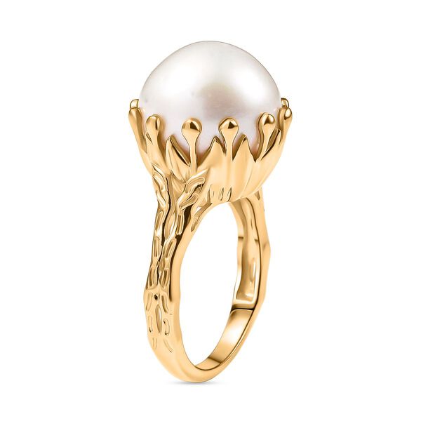 Giuseppe Perez S&uuml;&szlig;wasser Perle (12 mm), Kanchanaburi Blauer Saphir Ring 925 Silber 750 Gelbgold Vermeil (Gr&ouml;&szlig;e 20.00) image number 6