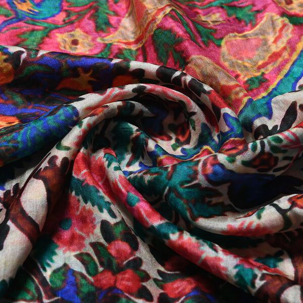 Printed silk scarves with seven chkara gem stone bracelet 100% Silk Size-50x170 cms, Amethyst Bracelet Bracelet Bracelet Size: 63.5 (Dia.) Cm image number 9