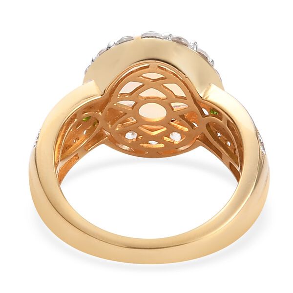 Natürlicher Äthiopischer Opal und Mehrfarbig Edelsteine Ring 925 Silber Vermeil image number 5