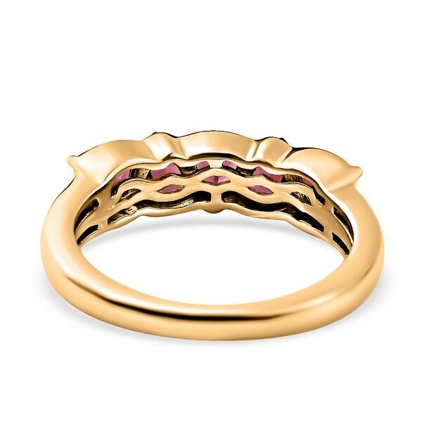 AAA Orissa Rose Granat Ring, 925 Silber Gelbgold Vermeil, (Größe 21.00) ca. 1.54 ct image number 6