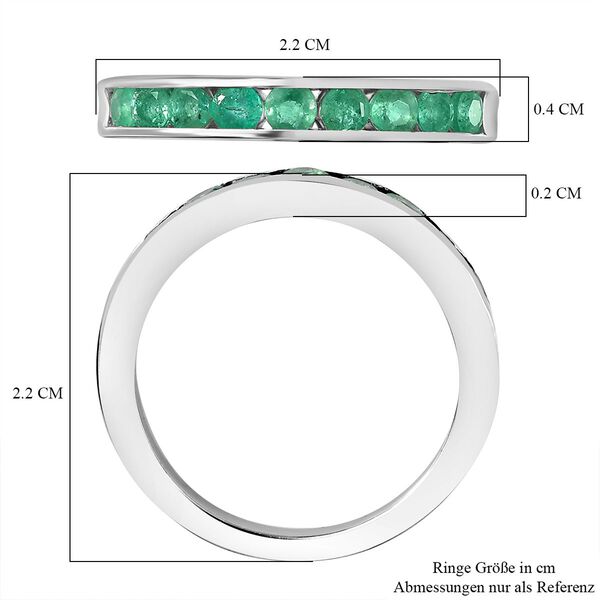 Kagem sambischer Smaragd-Ring, 925 Silber rhodiniert - 0,73 ct. image number 7