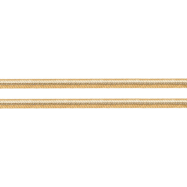 Ovale Magie-Kette aus vergoldetem Silber 45cm image number 3