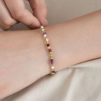 Mehrfarbiges Edelstein-Armband,  19 cm - 10,50 ct.