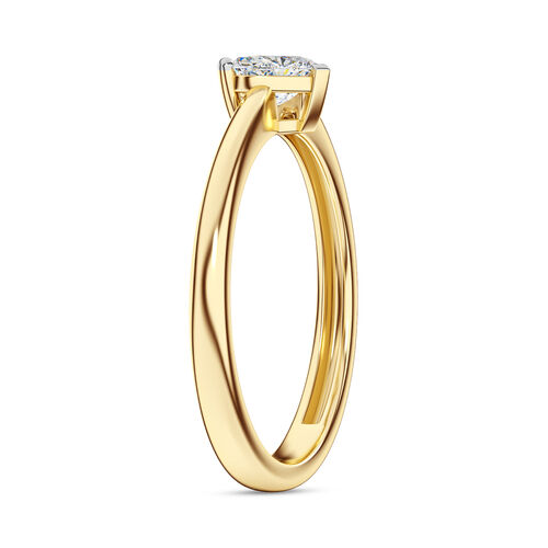 LUXURIANT DIAMOND - Lab Grown Diamant VS-EF SGL zertifiziert Ring, 925 Silber 750 Gelbgold Vermeil (Größe 17.00) ca. 0,50 ct image number 4