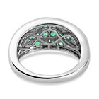 Premium Kagem sambischer Smaragd-Ring, 925 Silber platiniert  ca. 1,40 ct image number 5