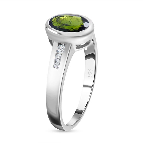 Natürlicher Chromdiopsid und Zirkon-Ring - 1,47 ct. image number 2