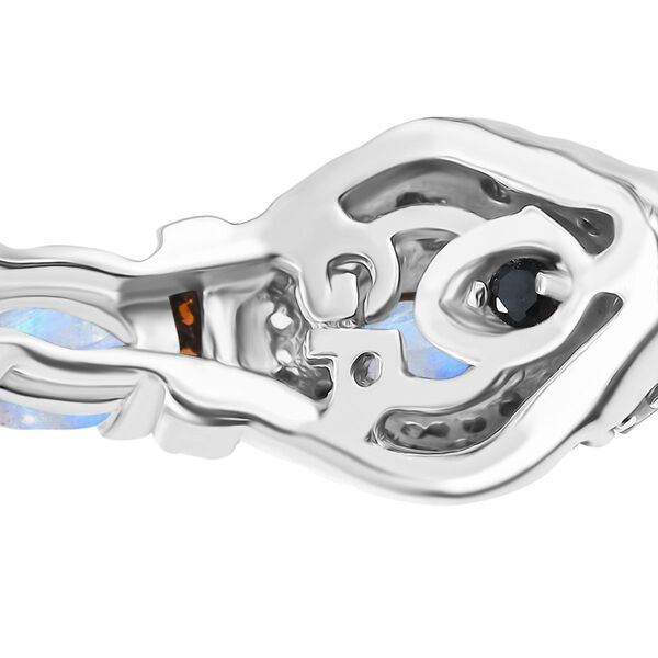 GP Trifono Kollektion- AAA Regenbogen Mondstein, Mosambik Granat, Zirkon und blauer Saphir Ring - 2,26 ct. image number 7