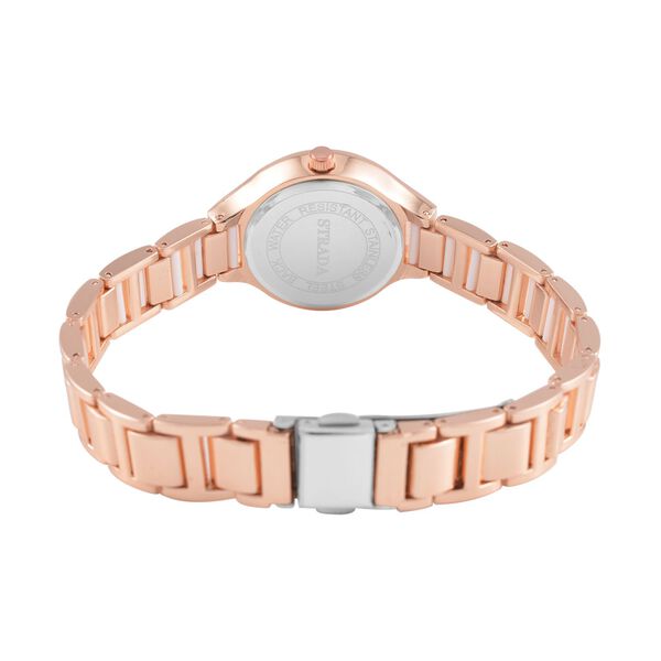 Wei&szlig;er Kristall Uhren 8.5 cm  Std Rose ca. image number 6