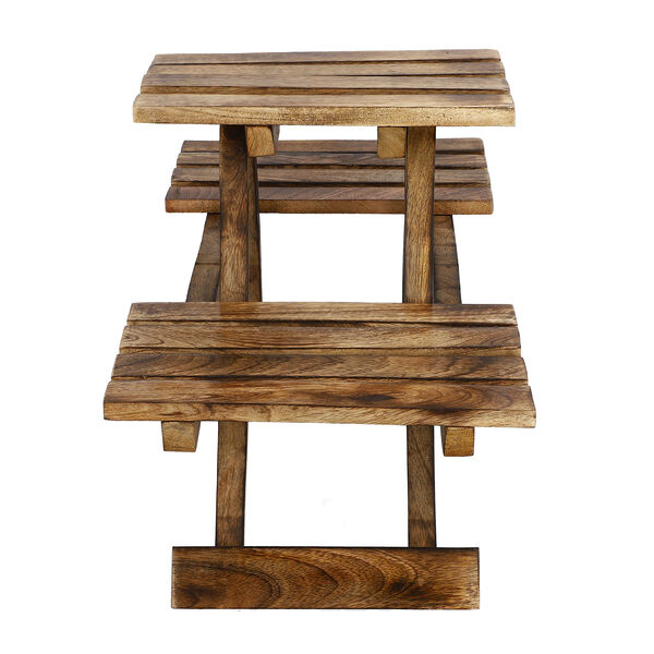 Handgefertigte Pflanzenbank aus Holz, 55x23x28 cm image number 4