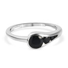 Schwarzer Spinell-Ring, 925 Silber (Größe 16.00) ca. 0,88 ct