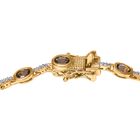 Natürliches, goldenes Tansanit und Zirkon-Armband, 20cm - 4,40 ct. image number 3