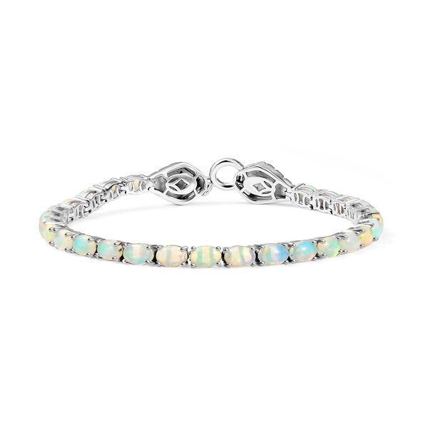 Nat&uuml;rliches, &auml;thiopisches Welo Opal und schwarzes Spinell Armband