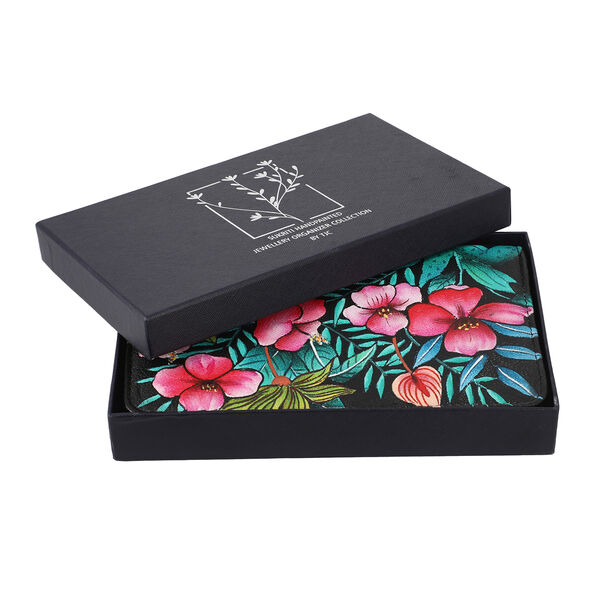 Sukriti handbemalter Schmuck Organizer, Leoparden-Muster, Größe 21,5x12,5x3 cm image number 7