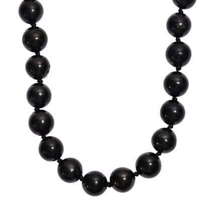 Shungit Halskette ca. 50 cm Nickelfreies Messing ca. 400.00 ct