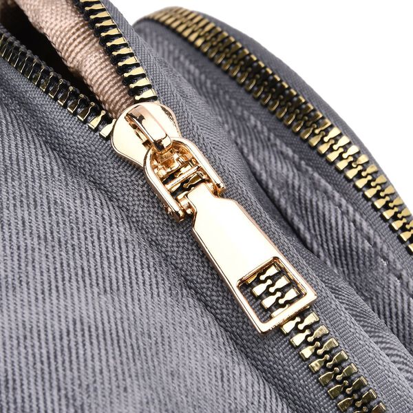 Rucksack aus Nylon mit RFID-Schutz, 19x8x32 cm, Grau image number 6