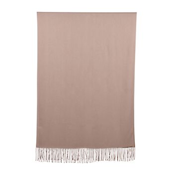 Eleganter Schal mit Fransen, 65x180cm, Sandbeige
