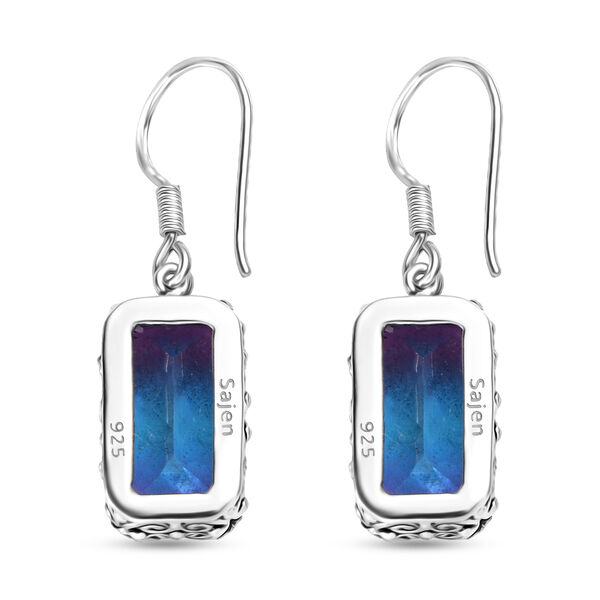 Sajen Silber - Blau-Pink Turmalin Quarz Ohrringe 925 Silber rhodiniert ca. 7.90 ct image number 5