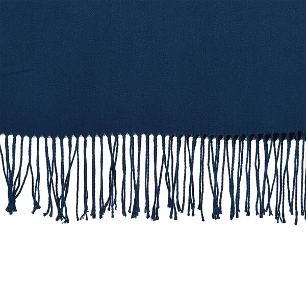 Eleganter Schal mit Fransen, 65x180cm, Mitternachtsblau image number 3