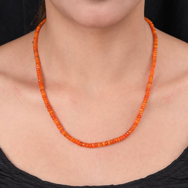 Farbige, &auml;thiopische Opal-Perlen-Halskette in Silber image number 2