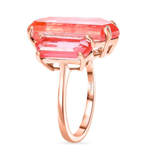 D&rsquo;joy Tulpe-Triplet Quarz Ring 925 Silber 750 ros&eacute;vergoldet (Gr&ouml;&szlig;e 21.00) ca. 11,34 ct image number 5