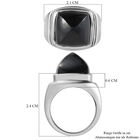 Kalifornien schwarze Jade Ring Edelstahl  ca. 14,78 ct image number 5