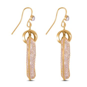 Wei&szlig;er Kristall Ohrringe Reines Messing