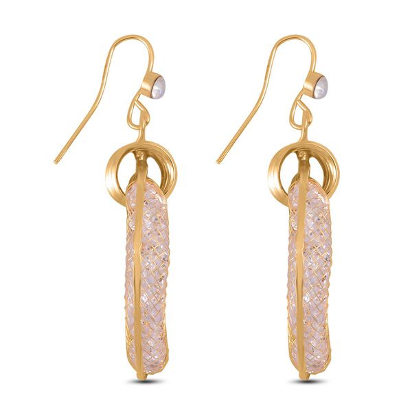 Weißer Kristall Ohrringe Reines Messing image number 4