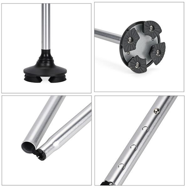 Faltbarer Smart-Gehstock mit LED Licht und Alarm, Belastbarkeit 113 KG, Grau, Ben&ouml;tigt 2xAAA-Batterien (nicht im Lieferumfang enthalten) image number 8