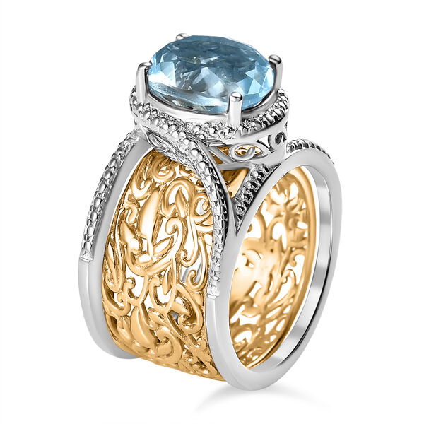 Himmelblauer Topas-Ring - 7,18 ct. image number 6