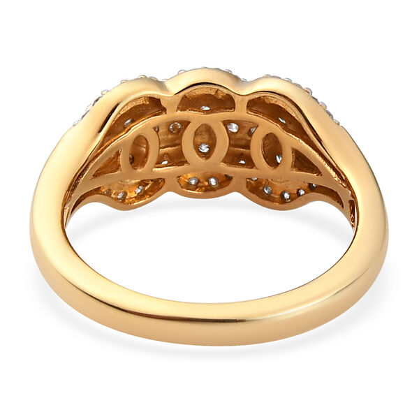 Diamant-Ring, 925 Silber Gelbgold Vermeil  ca. 0,33 ct image number 6