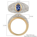 Tansanit und Zirkon-Ring, 925 Silber Gelbgold Vermeil  ca. 1,96 ct image number 6