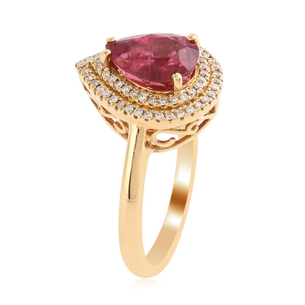 ILIANA AAA Rubellit und Diamant SI G-H Ring 750 Gelbgold  ca. 2,12 ct image number 1