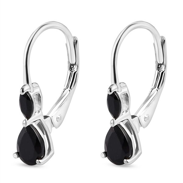 Schwarze Spinell Ohrringe, 925 Silber ca. 2,50 ct image number 4
