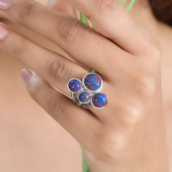 Lila T&uuml;rkis-Ring - 7,82 ct. image number 2