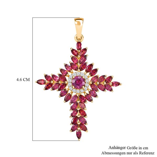 Rhodolith Granat und Zirkon Anhänger - 4,90 ct. image number 6