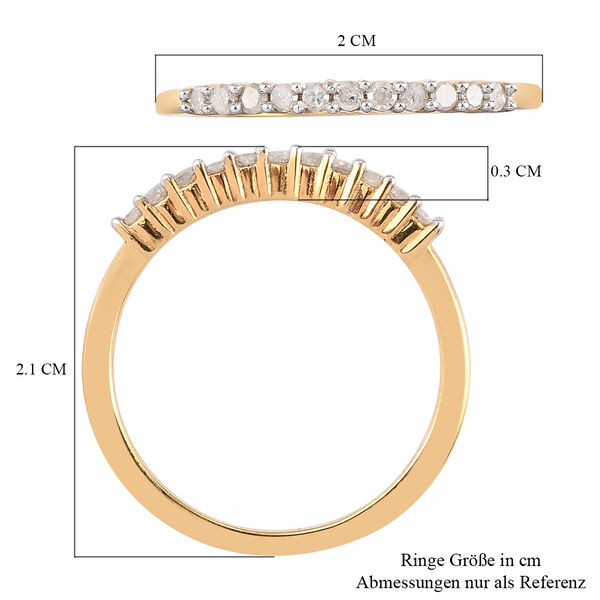 Diamant Ring 925 Silber 585 Vergoldet image number 6