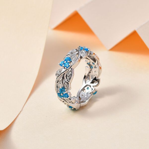 ALLORO AA Neon Apatit und Zirkon Ring - 0,99 ct. image number 2