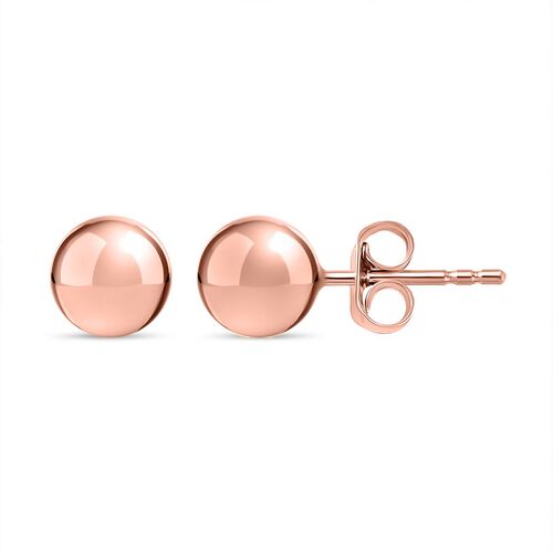Kugelform-Ohrstecker, 925 Silber, rosévergoldet image number 0