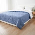 Winterbettdecke aus Bambusfaser mit eleganter Steppung und 100% Seidenfüllung, Blau