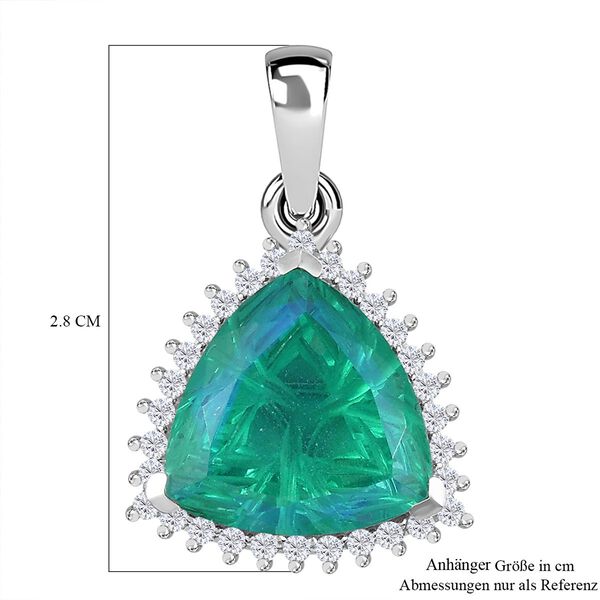 Pfau Triplett Quarz und Zirkon Anhänger -10,95 ct. image number 6