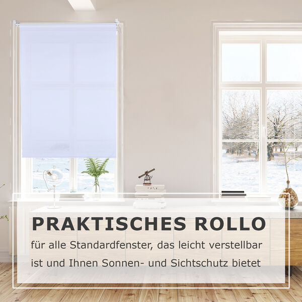 Verdunkelungsrollo zum Klemmen, Gr&ouml;&szlig;e 100x150 cm, Wei&szlig;&nbsp; image number 2