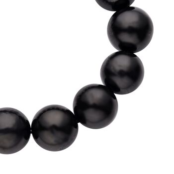Flexibles, rundes Schungit-Perlen-Armband, 18cm - 204,80 ct.