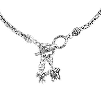 Royal Bali Kollektion- Armband mit Schildkr&ouml;ten-Charme in 925 Silber, 20cm